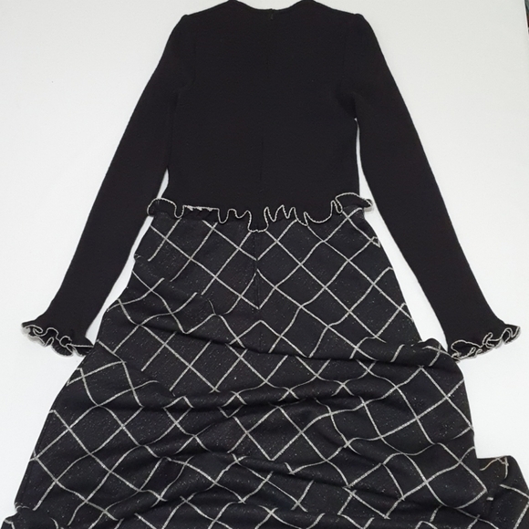 Vintage Francesca for Damon Blended Wool Ruffld Cuff Dress - Picture 10 of 12